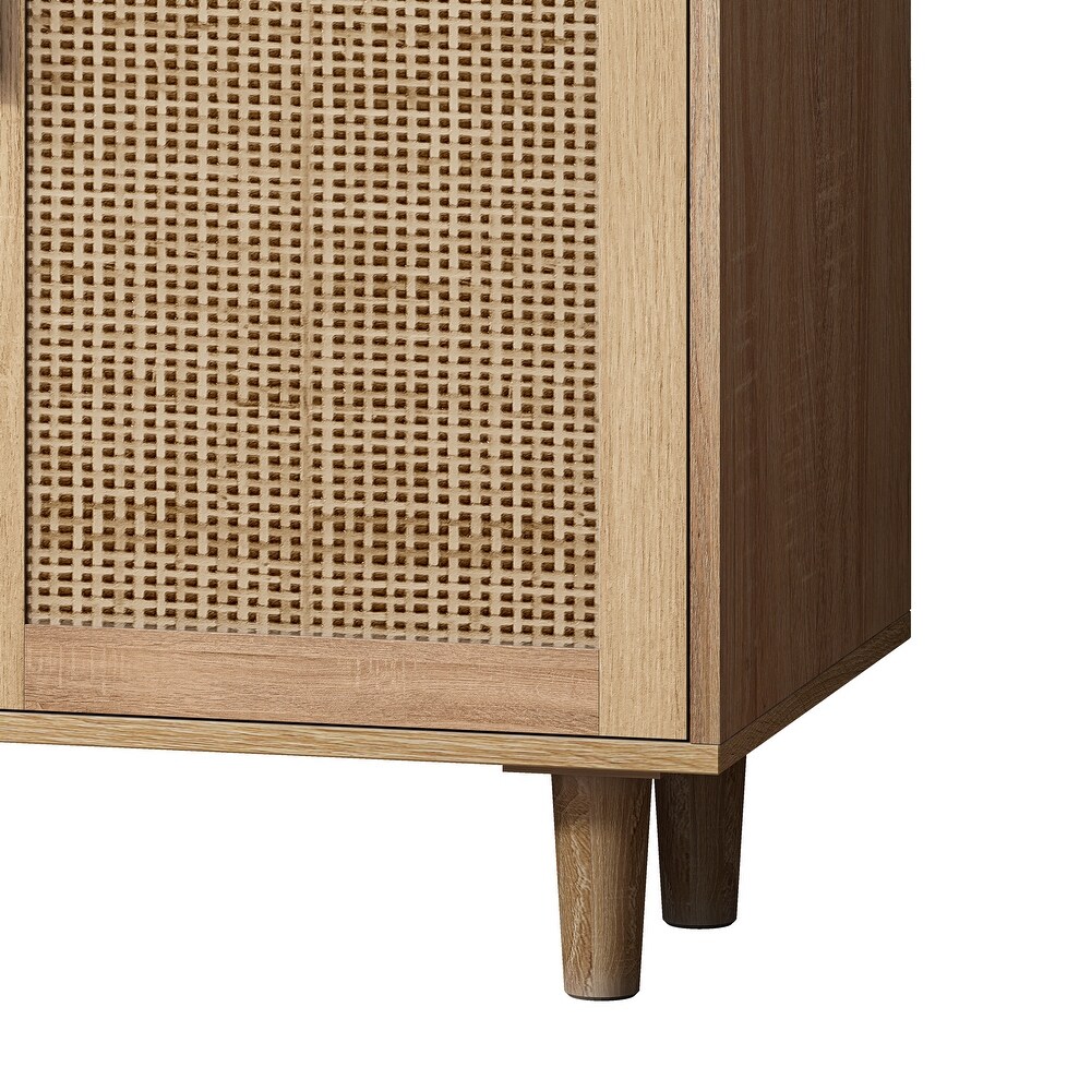 Elegant and Functional Rattan Decorative Storage Cabinet