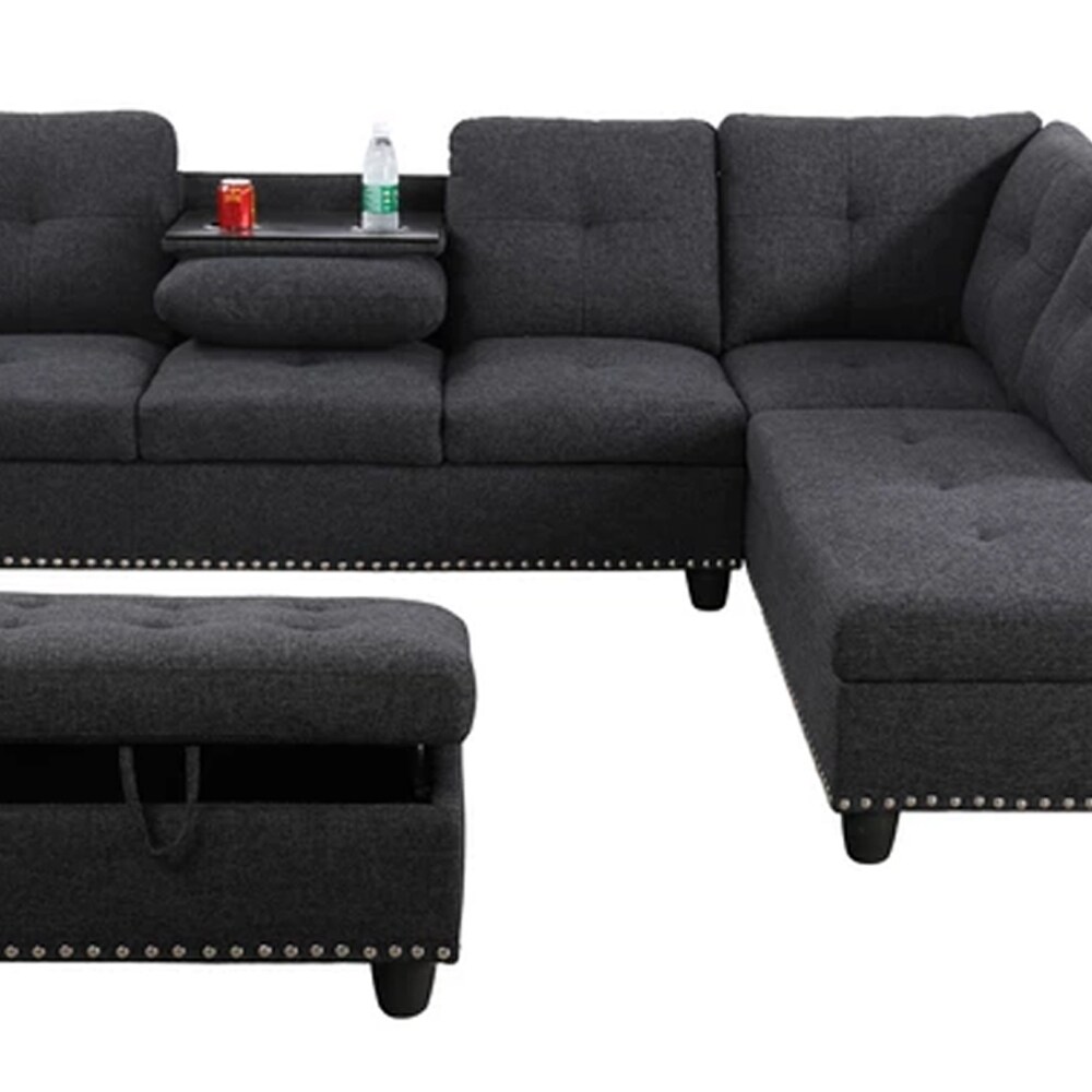 Sectional Sofa Set w/ Drop Down Table