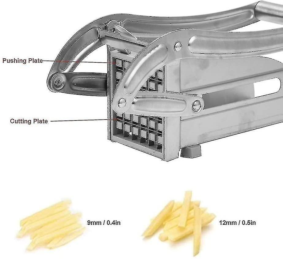 Stainless Steel French Fries Cutter， Professional Potato Cutter Easy Vegetable