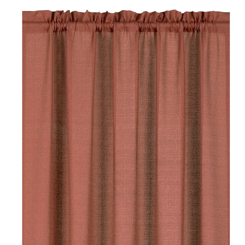 Kate Aurora Living Textured Crepe Sheer Single Window Curtain Treatments And Valances