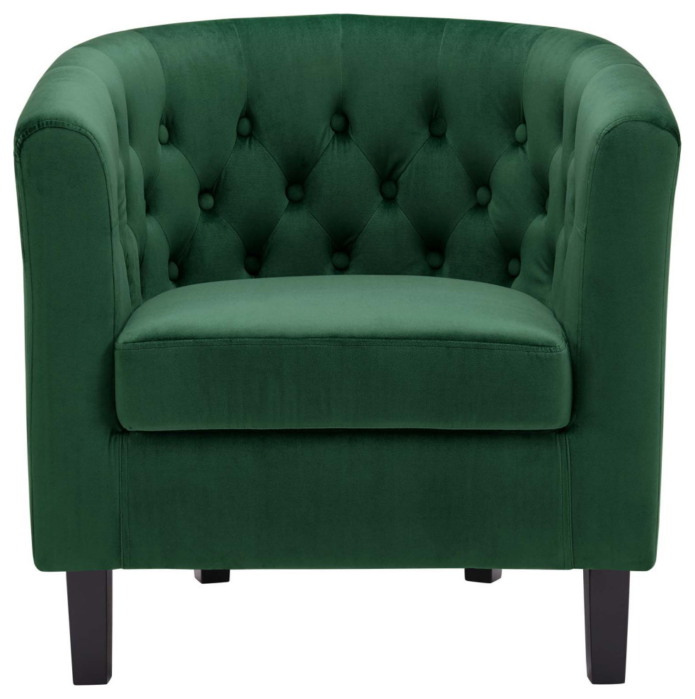 Zoey Emerald Performance Velvet Armchair   Contemporary   Armchairs And Accent Chairs   by Peachtree Fine Furniture  Houzz