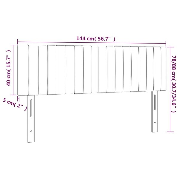 vidaXL Headboard Light/Dark Gray 39.4