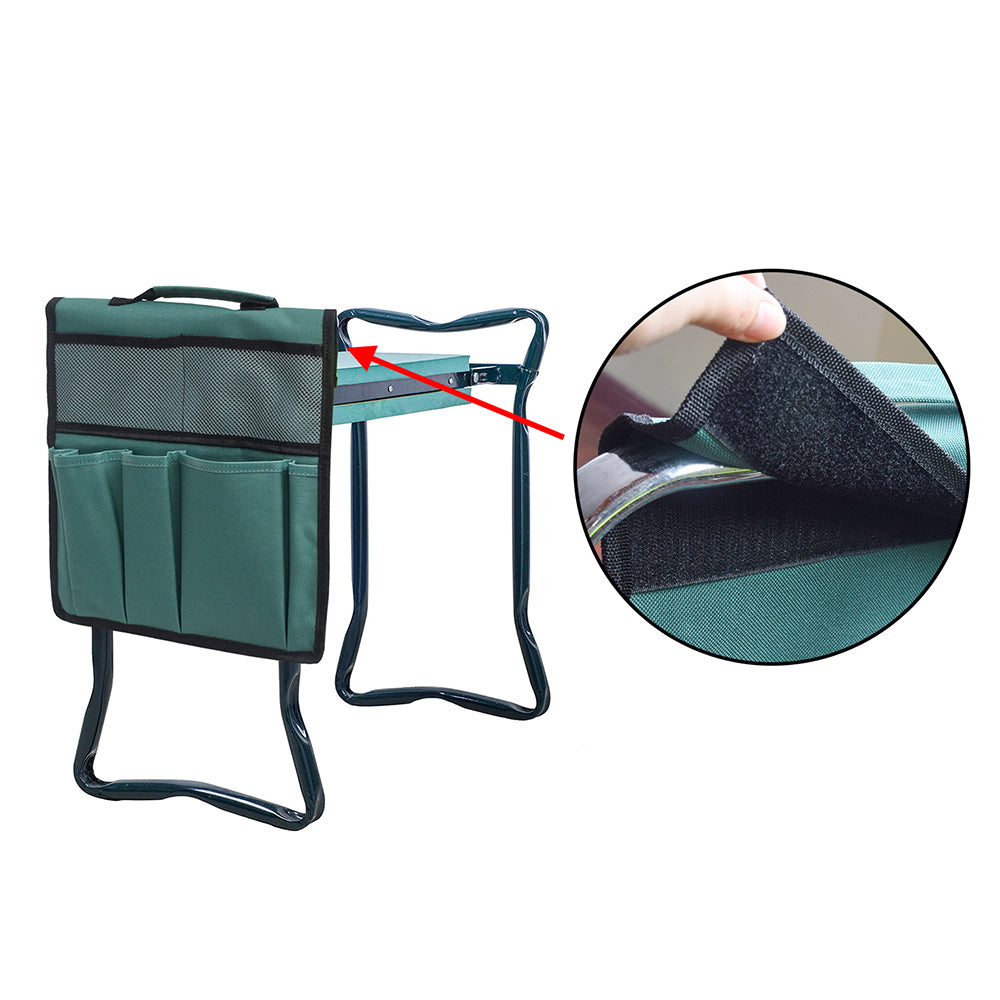 Garden Kneeler Tool Bag with Handle Pockets Foldable & Portable Tool Pouch Oxford Gardening Tools Hanging Storage Bag Organizer