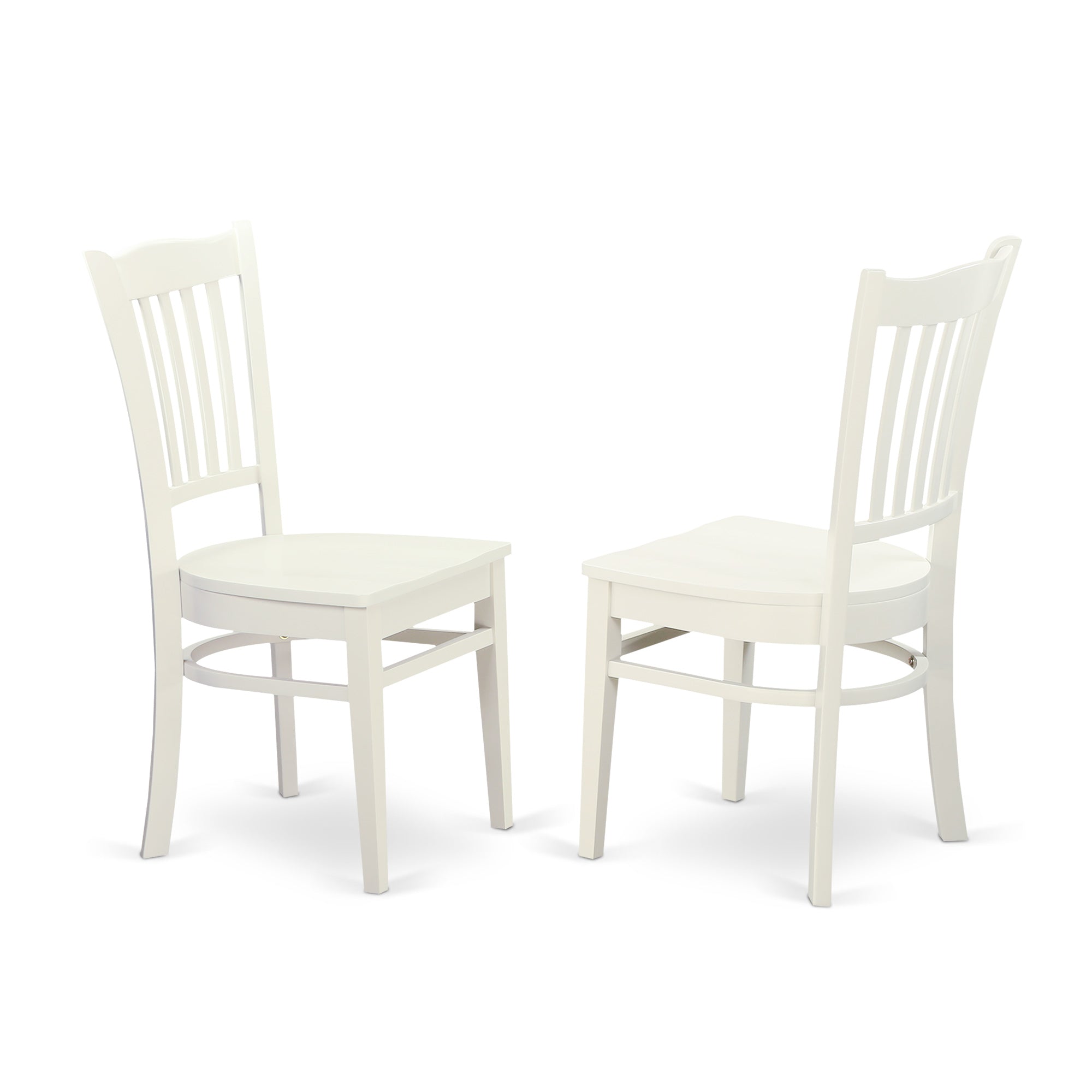 GRC-WHI-W Groton Dining Chair With Wood Seat In Linen White Finish - Set of 2