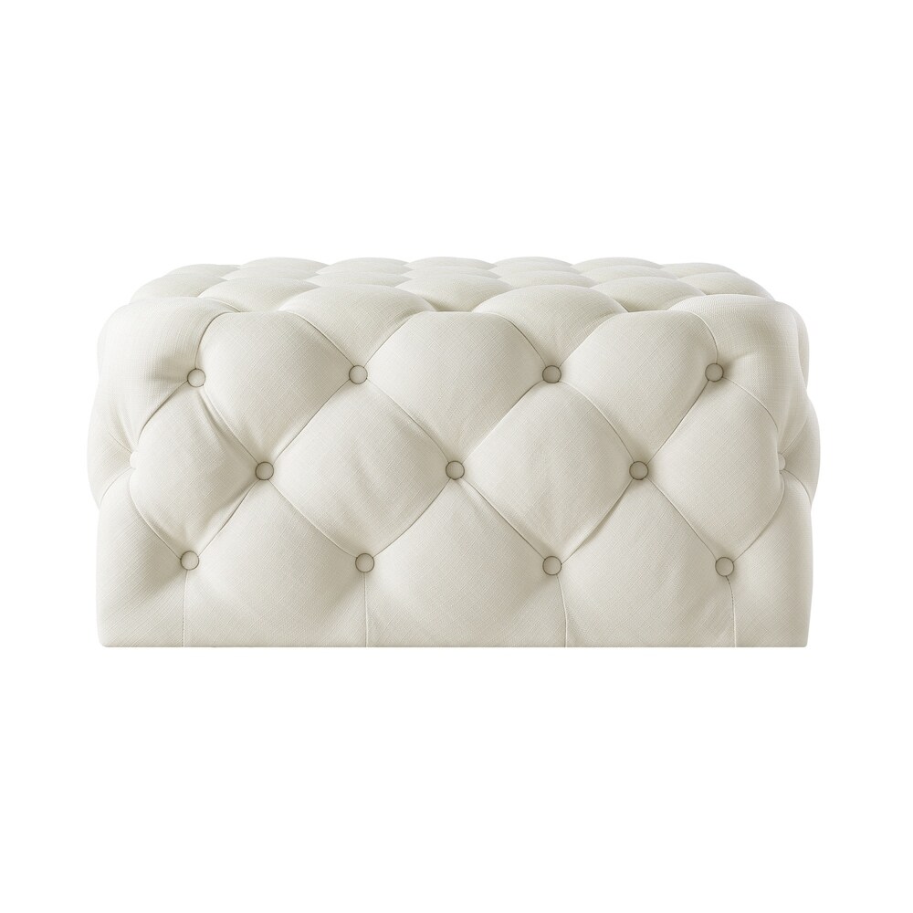 Gordon Diamond Tufted Square Shape Cocktail Ottoman