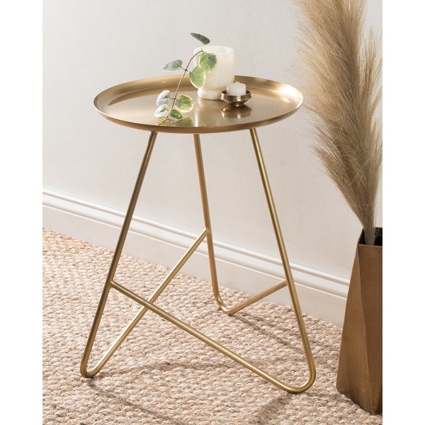 Kate and Laurel Birgit Metal Side Table - 16x16x21