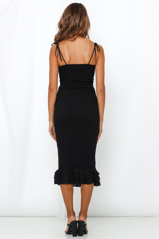 Little Bit Of Sass Midi Dress Black