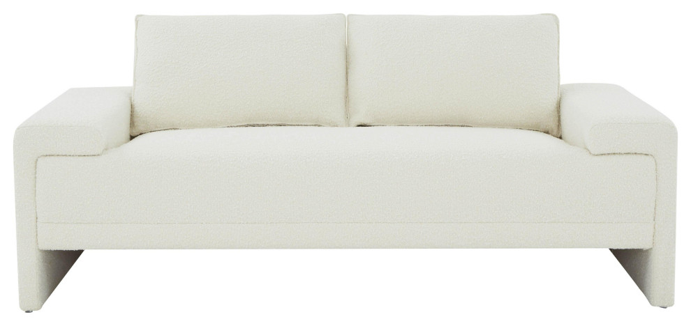 Maeve Cream Boucle Loveseat   Transitional   Loveseats   by First of a Kind USA Inc  Houzz