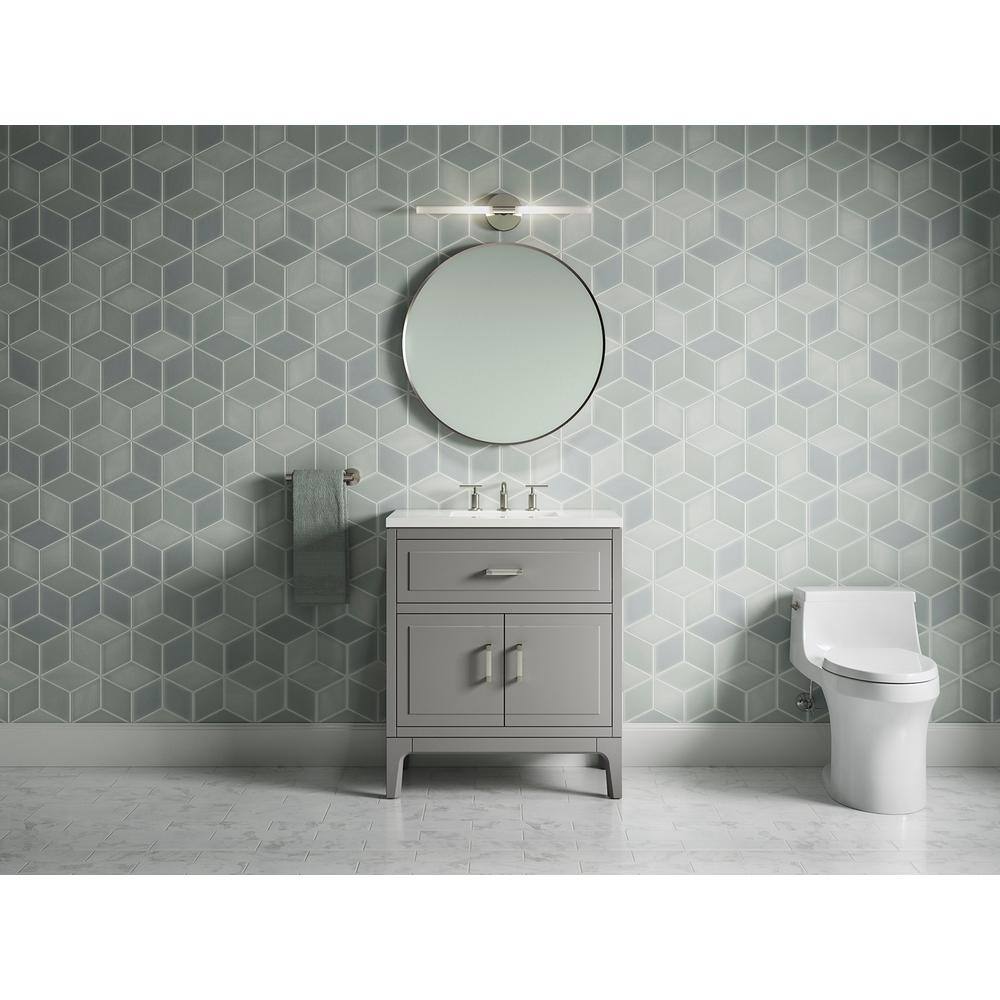 KOHLER Seer 30.125 in. W x 18.0625 in. D x 35.8125 in. H Bathroom Vanity in Mohair Grey with Quartz Top K-33552-ASB-1WT