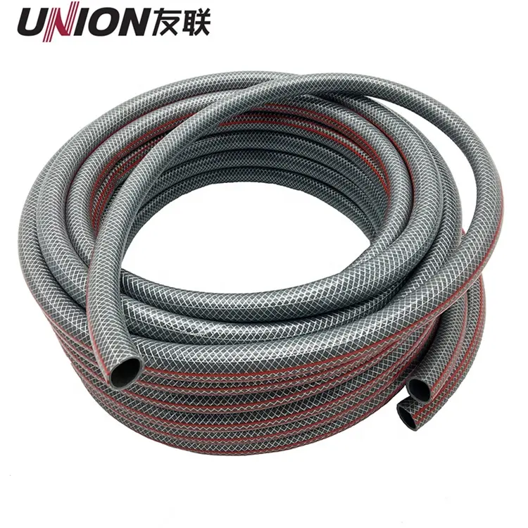 Landscaping equipment water supply black red line fiber reinforced PVC hose rubber tube