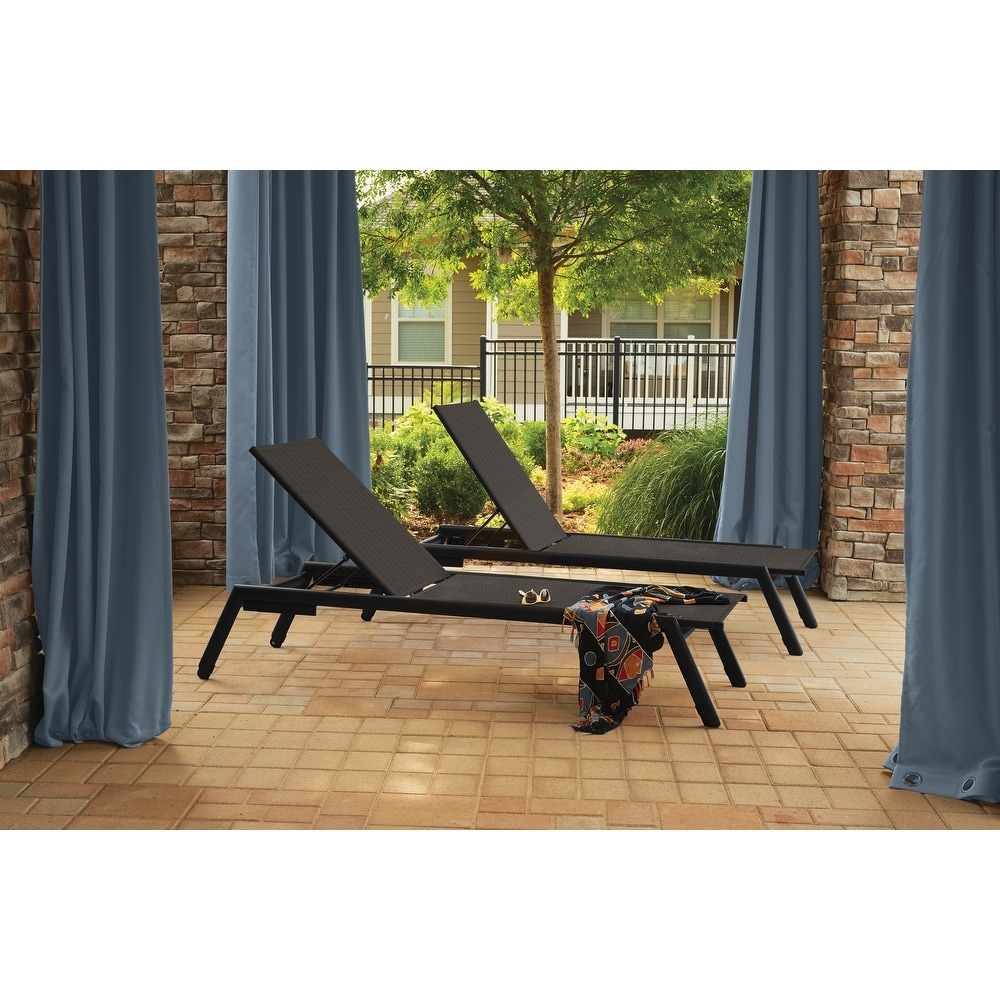 Eiland Carbon Armless Chaise Lounge Chairs (Set of 2)