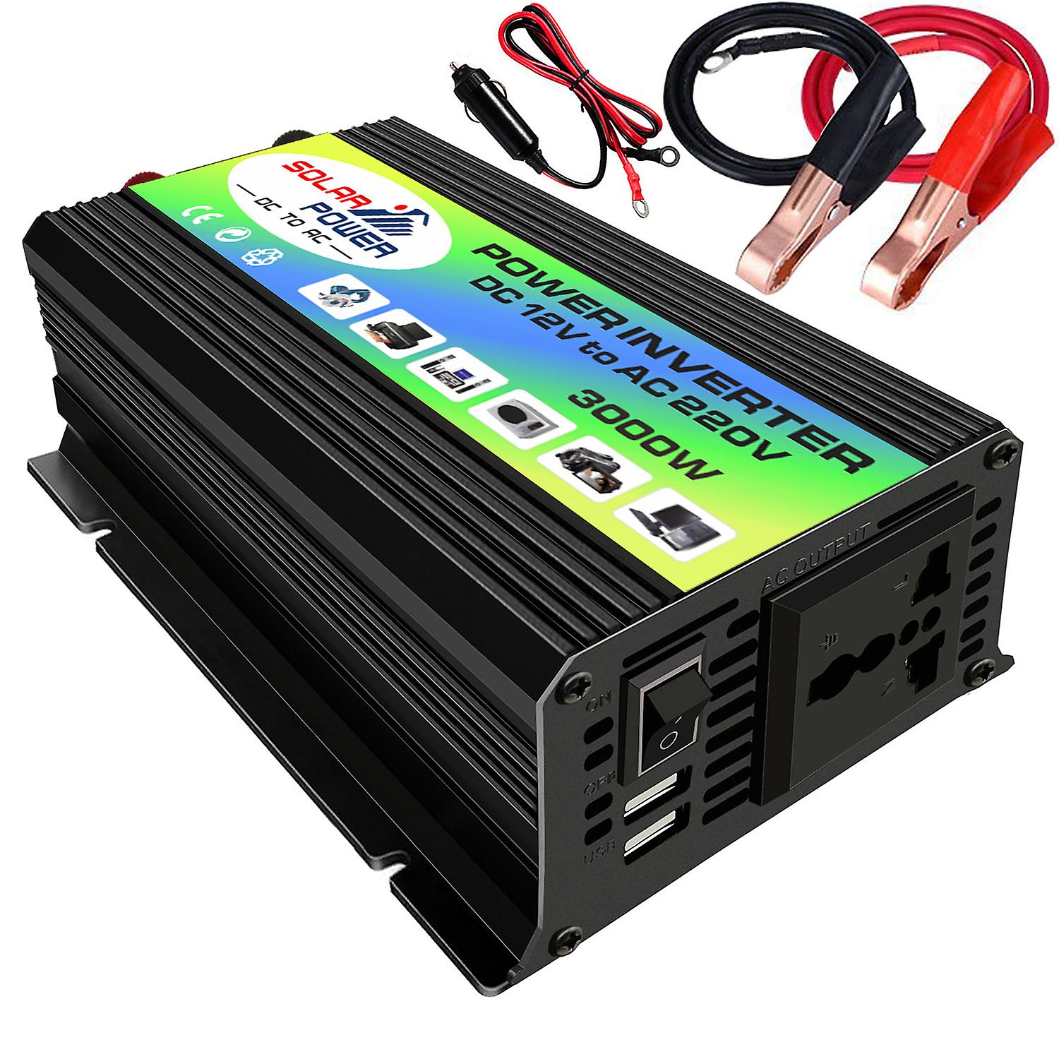 1 Modified Sine Wave Inverter 1 Car Cigarette Plug 2 Battery Clips 1 User Manual Attention: 1. Keep Dry， Should Not Let The Inverter Contact The Water