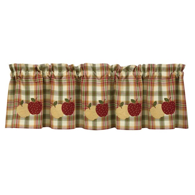 Park Designs Apple Lined Valance 60 x27 x27 l Red