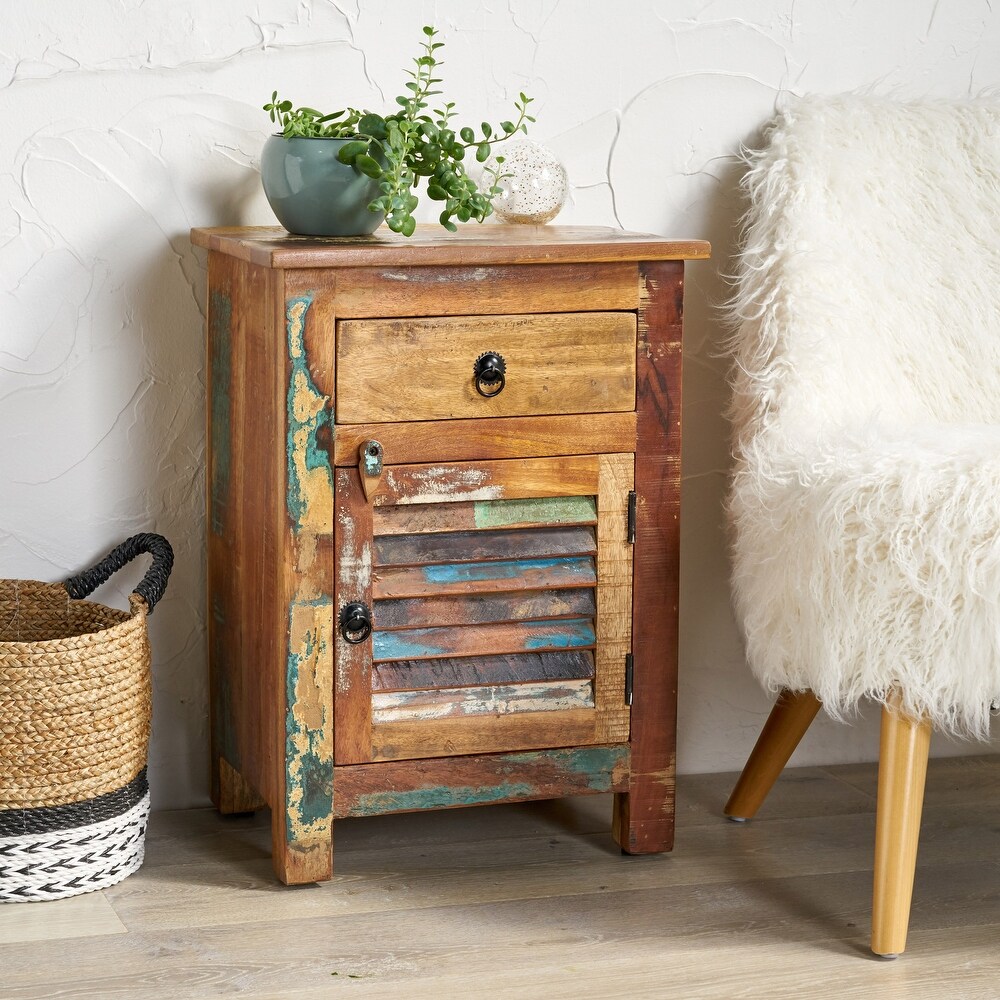 Laveer Boho Handcrafted Wooden Side Table by Christopher Knight Home