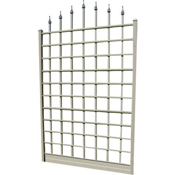 Dura-Trel 96 in. x 57 in. White Vinyl PVC Winchester Trellis 11174