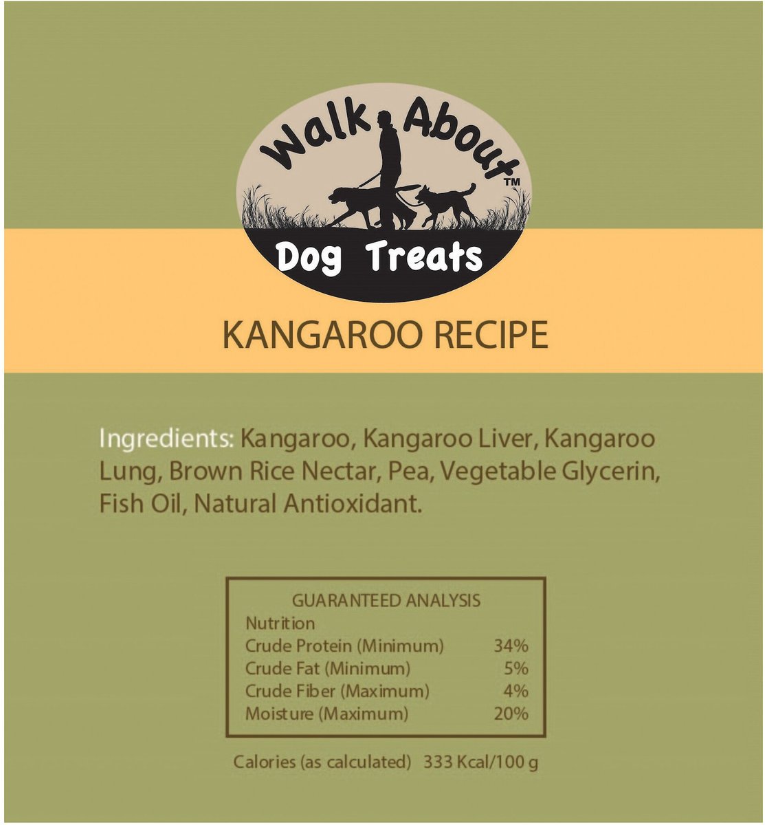 Walk About Kangaroo Grain-Free Jerky Dog Treats， 5.5-oz bag