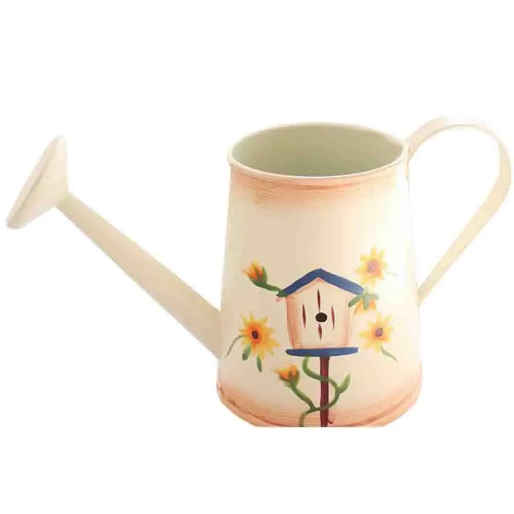 Unique cute Mini Galvanized iron and zinc watering can farmhouse watering can with rope handle available in low prices