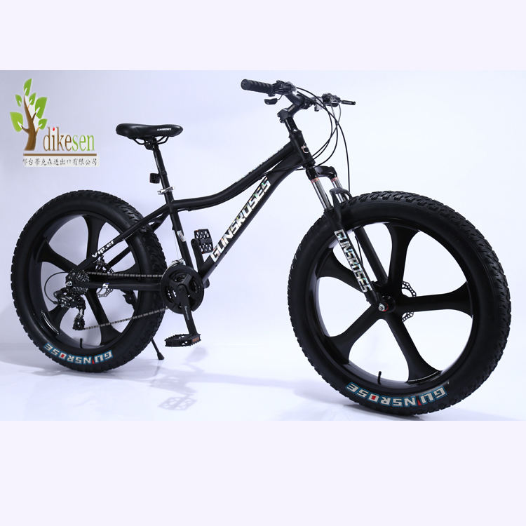 2023 Black pedal  factory cheap adult bicycle 26er*17inch 21 speed mountain bike Freestyle  fat  tire high carbon steel frame