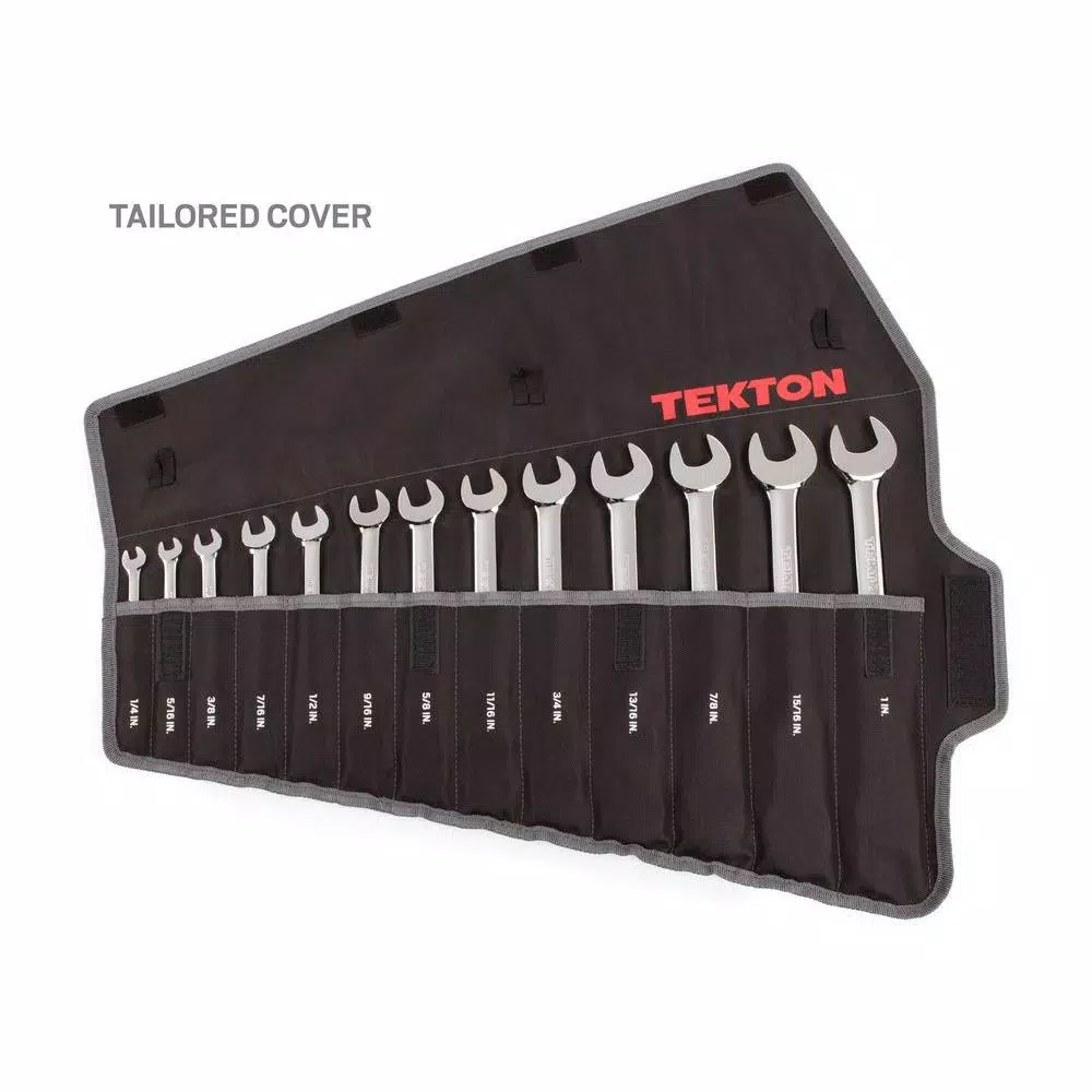 TEKTON 1/4-1 in. Ratcheting Combination Wrench Set with Pouch (13-Piece) and#8211; XDC Depot