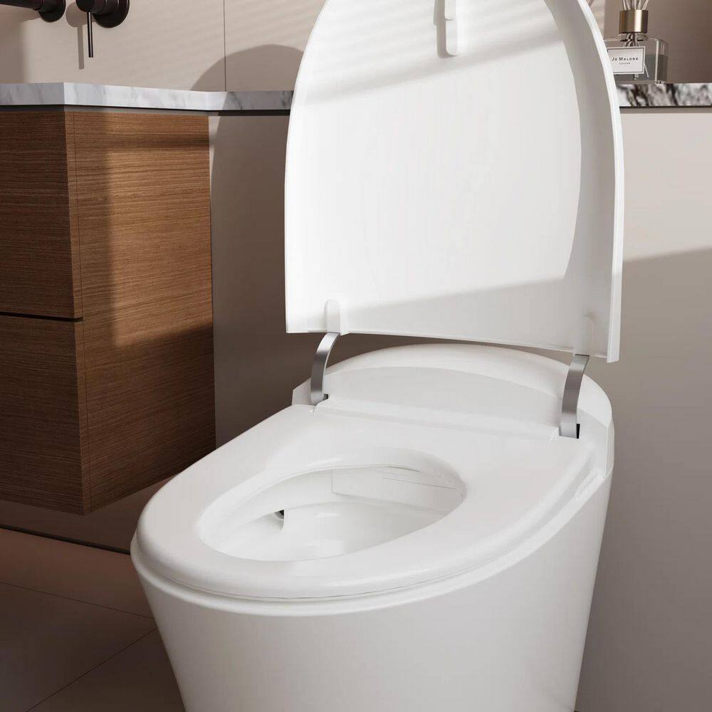 HOROW 11.27 GPF Tankless Elongated Smart Toilet Bidet in White with Dual Flush System Auto Flush Heated Seat and Remote HR-0016