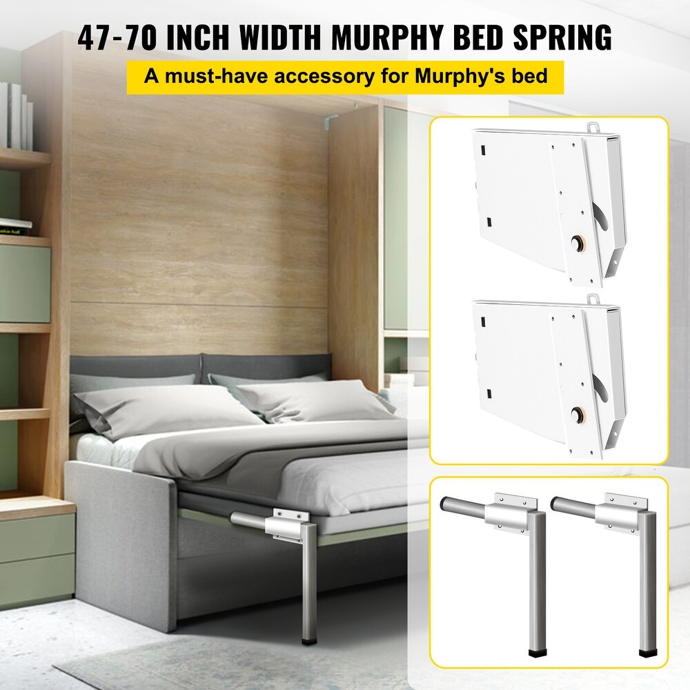 VEVOR Murphy Wall Bed Hardware Kit Springs Mechanism White King or Queen Size