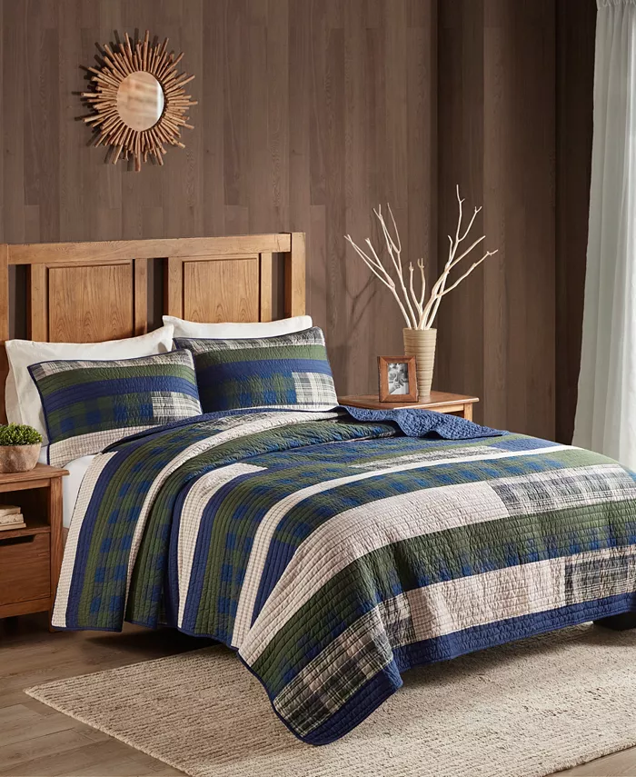 Woolrich Spruce Hill Oversized Cotton 3 Piece Quilt Set， Full Queen