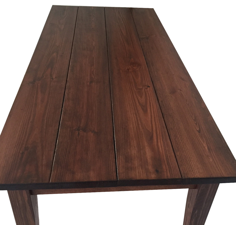 Red Mahogany Farmhouse Harvest Table   Rustic   Console Tables   by Ezekiel  ampStearns  Houzz