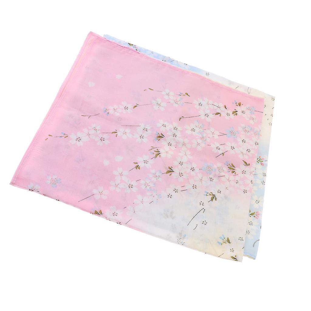 2pcs/set Ladies Women Vintage Cotton Quadrate Hankies Floral Handkerchief