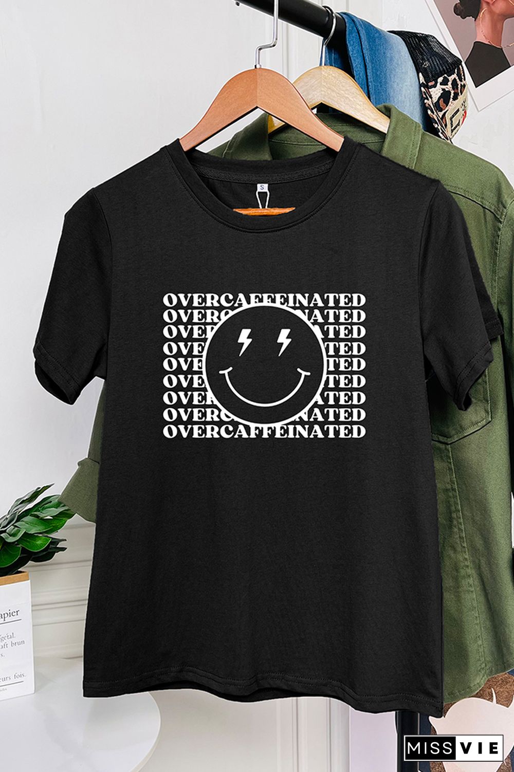 Over Caffeinated Graphic T-Shirt Wholesale