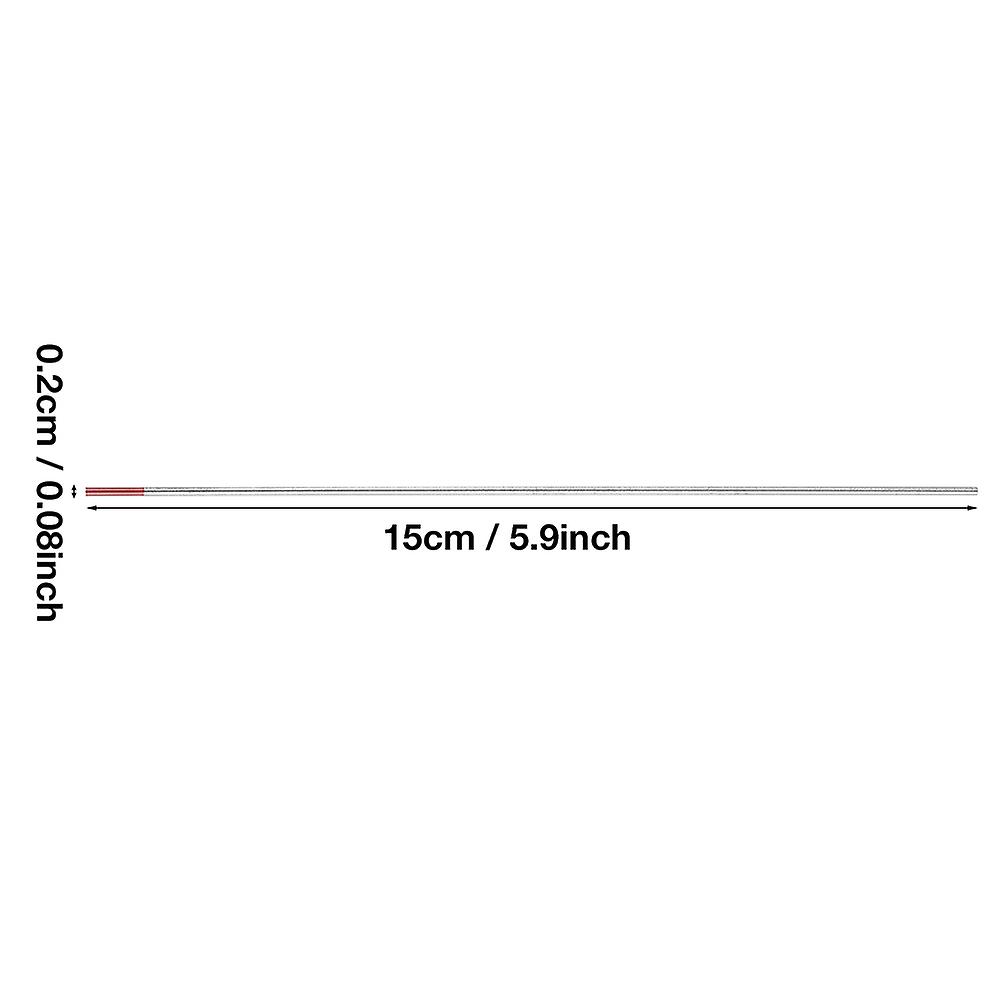 Wt20 Tungsten Electrode Professional Tig Rod 2% Thoriated For Tig Welding Machine(2.0mm*150mm)