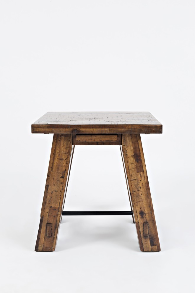 Cannon Vallen Trestle End Table   Rustic   Side Tables And End Tables   by HedgeApple  Houzz