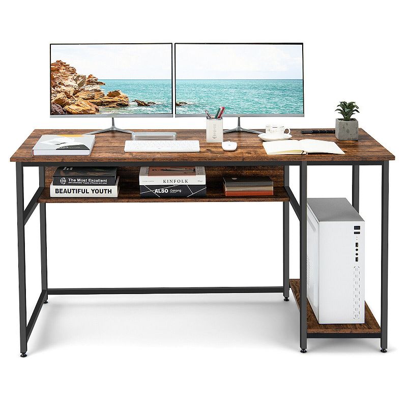 Computer Desk with Power Outlets and USB Ports for Home and Office