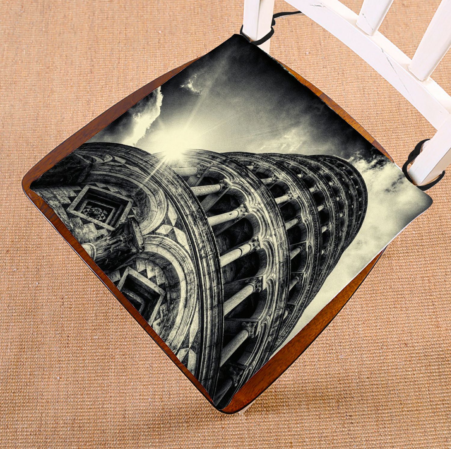 ZKGK Leaning Tower of Pisa Seat Pad Seat Cushion Chair Cushion Floor Cushion Two Sides 16x16 Inches