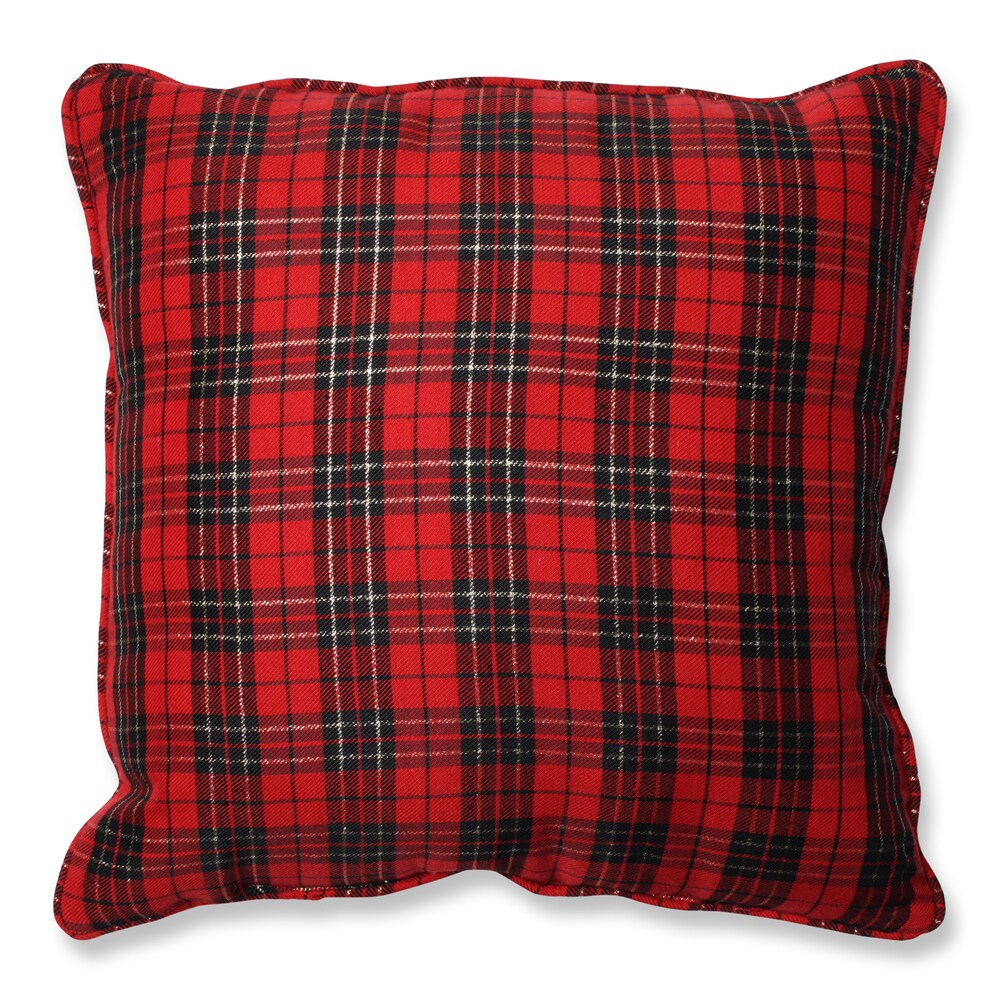 Pillow Perfect Holiday Plaid 16.5 inch Throw Pillow