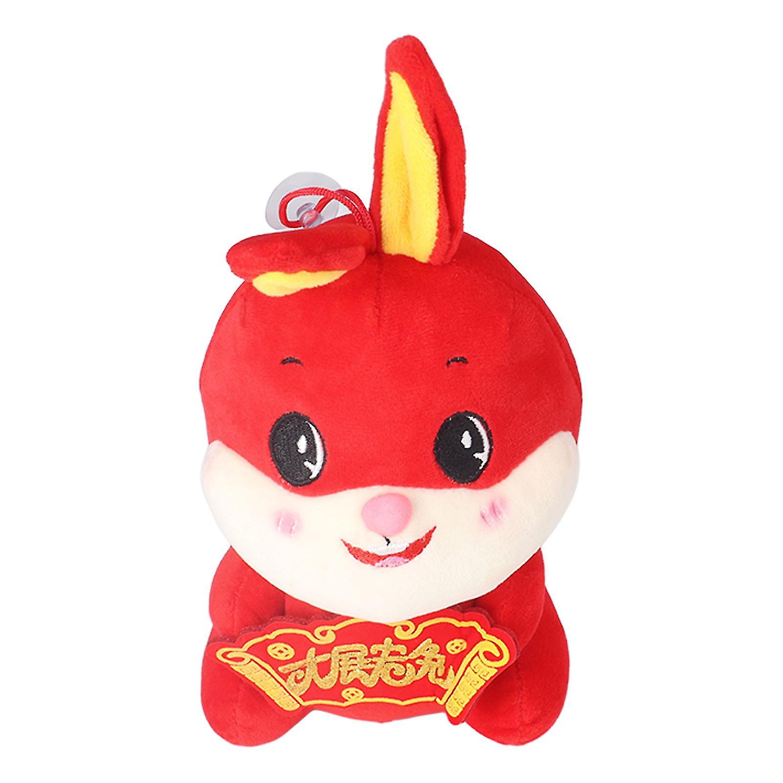 Rabbit Plush Toy Chinese New Year Cute Soft Comfortable Rabbit Mascot Doll Stuffed Plush Toys Type 3