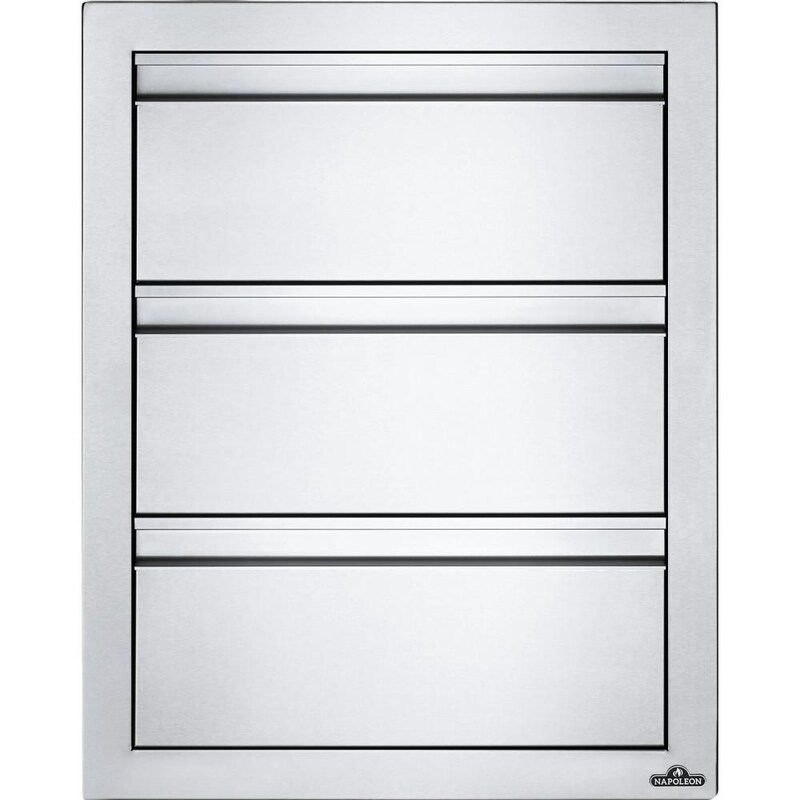 Napoleon 18-Inch Stainless Steel Triple Drawer