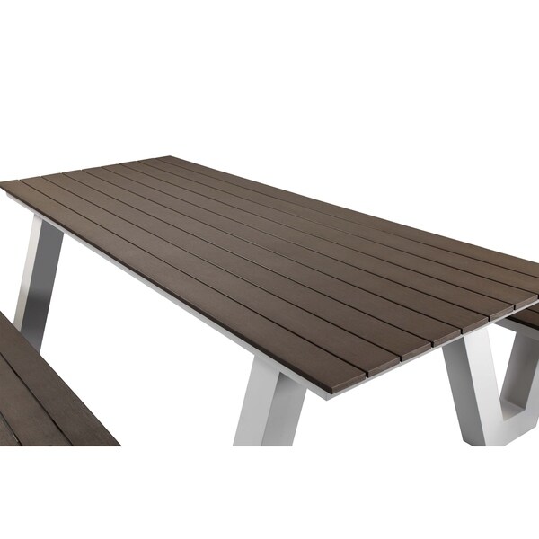 Pangea Home Lukas Aluminum Modern Picnic Table