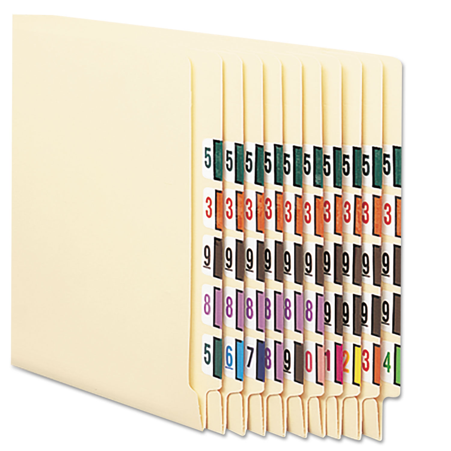 Numerical End Tab File Folder Labels by Smeadandreg; SMD67380