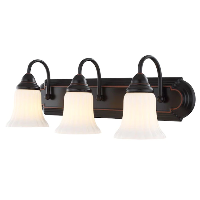 Portfolio 24.09-in 3-Light Oil-Rubbed Bronze Traditional Vanity Light