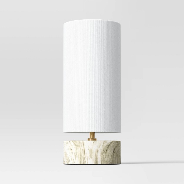 Faux Marble Mini Table Lamp Green