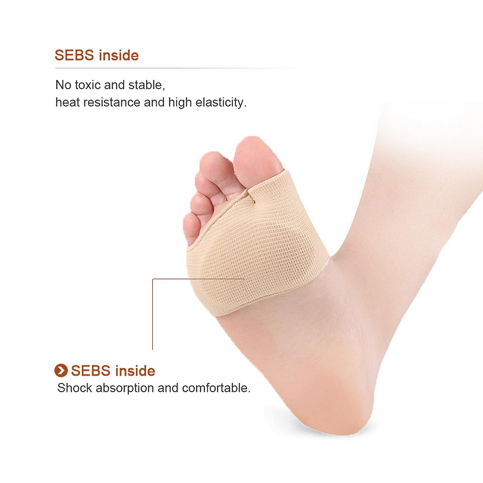 Gel Toe Sleeve Metatarsal Pain Relief Forefoot Shock Pressure Relief Protection Feet Care L