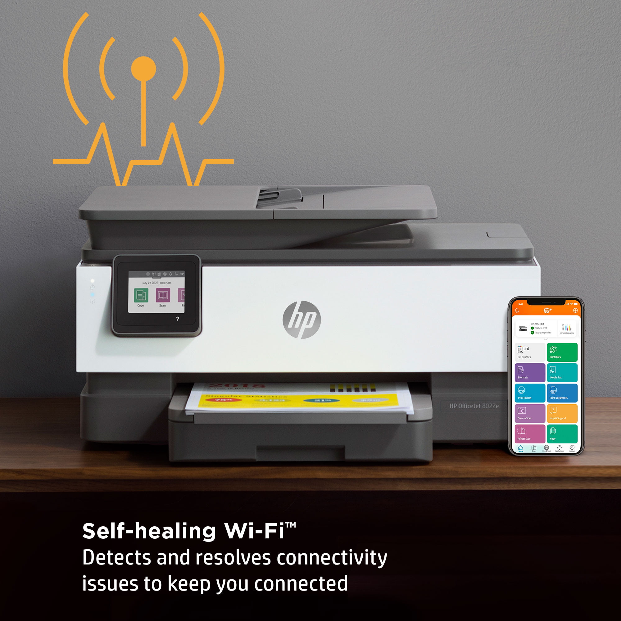 HP OfficeJet 8022e All-in-One Wireless Color Inkjet Printer - 6 Months Free Instant Ink with HP+