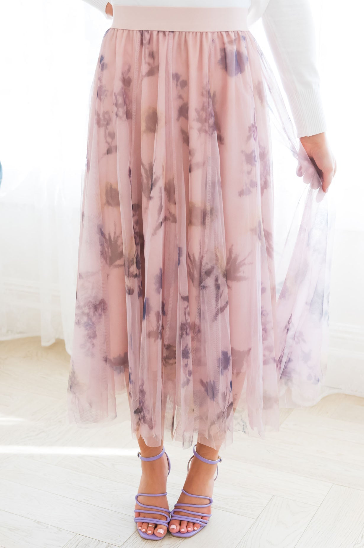 Blooming Buds Modest Tulle Skirt