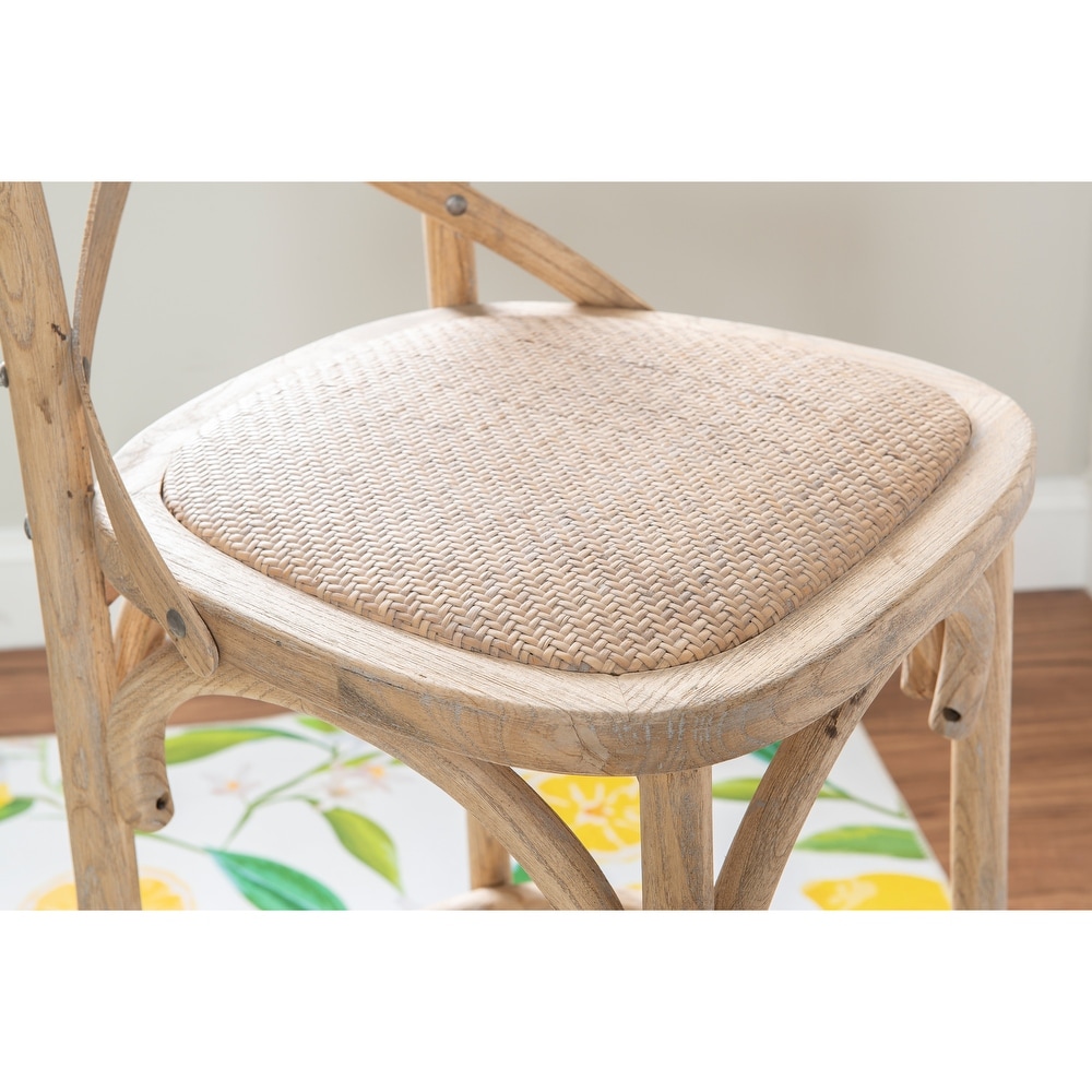 Delilah Rustic Cross Back Bar Stool