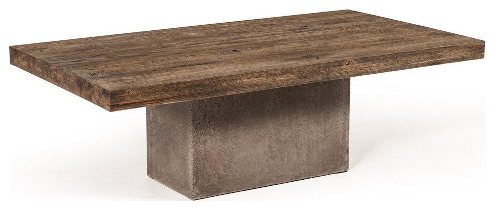 Susanne Modern Oak and Concrete Coffee Table   Farmhouse   Coffee Tables   by Rustic Home Furniture Deco  Houzz