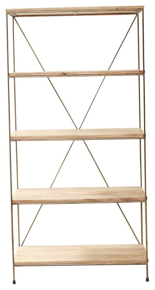 Cardiff Contemporary Etagere Bookcase X shaped Stretcher   Contemporary   Bookcases   by Sierra Living Concepts Inc  Houzz