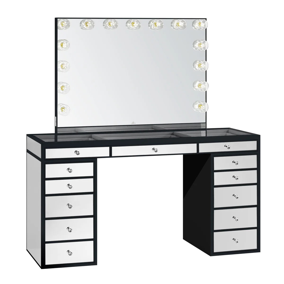 IVFT-MIRPSLAY-WHT-N | SlayStation® Pro Premium Mirrored Vanity Table