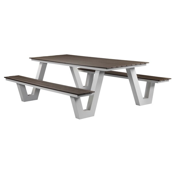 Pangea Home Lukas Aluminum Modern Picnic Table