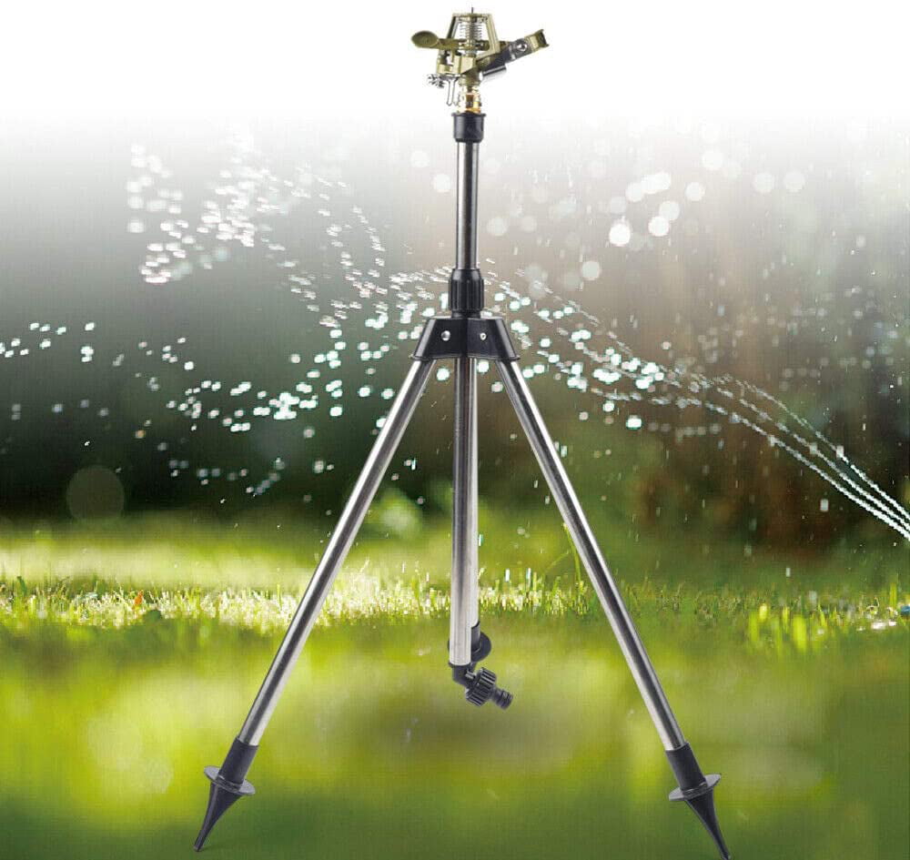 ANQIDI Farm Sprinkler Bracket Agriculture Irrigation Tripod Adjustable Triangular Stand 360° Rotating Lawn Garden Watering System