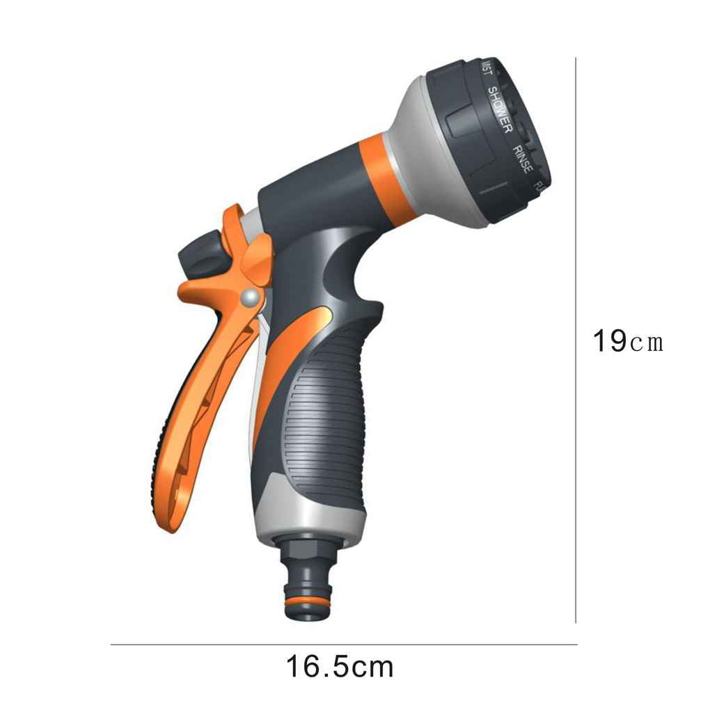 High Pressure Garden Hose Nozzle Hand Sprayer 8 Pattern Adjustable Car Wash Hose Household Garden Water Spray Nozzle